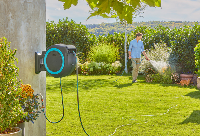 Gardena Dévidoir Mural Automatique PowerRoll XL P4A Set produit à l'usage