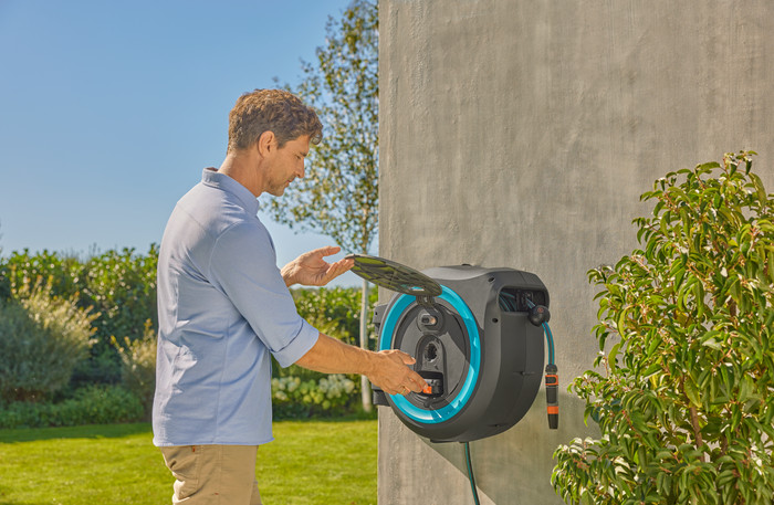 Gardena Dévidoir Mural Automatique PowerRoll XL P4A Set produit à l'usage
