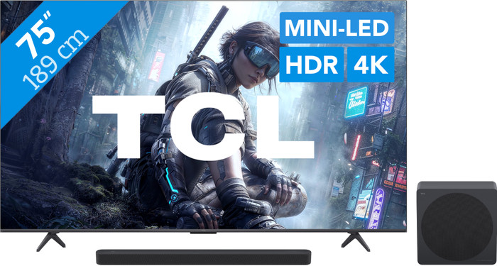 TCL QD Mini-led 75" T8D (2026) + TCL A65K Main Image