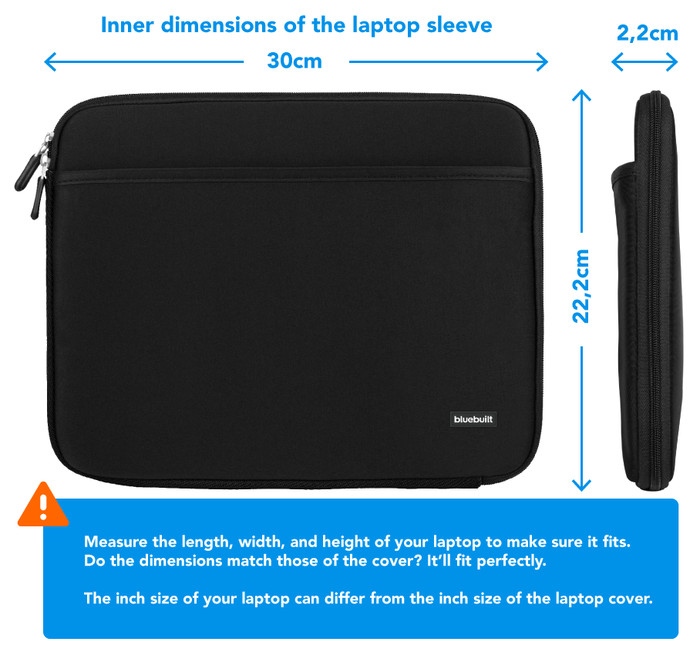 BlueBuilt Laptop Sleeve Width 30cm 12 - 13 inches Black visual Coolblue 2