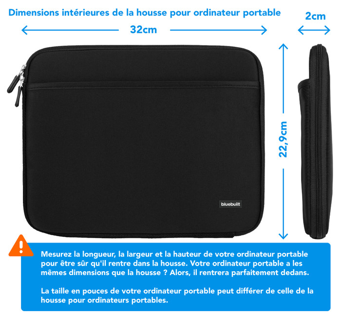 BlueBuilt Housse pour Ordinateurs Portables Largeur 32 cm 13 Pouces Noir + Nexum Souris Sans Fil visuel Coolblue 2