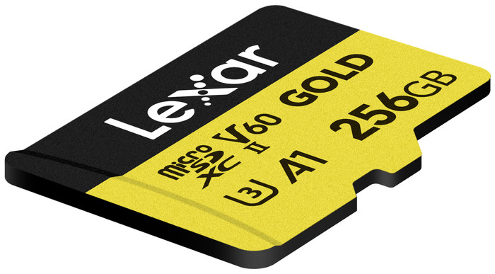 Lexar Professional MicroSDXC GOLD 256GB 180MB/s voorkant