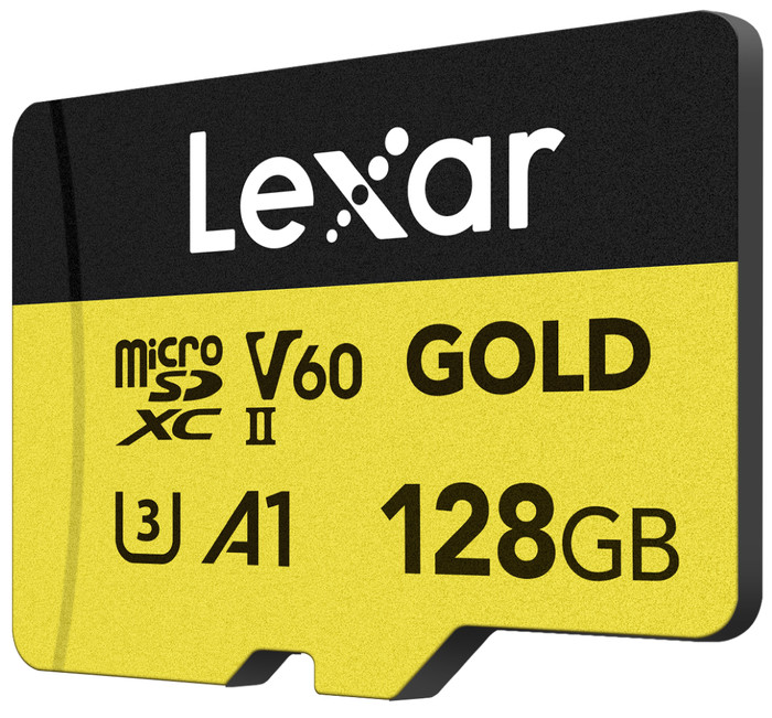 Lexar Professional MicroSDXC GOLD 128GB 100MB/s voorkant
