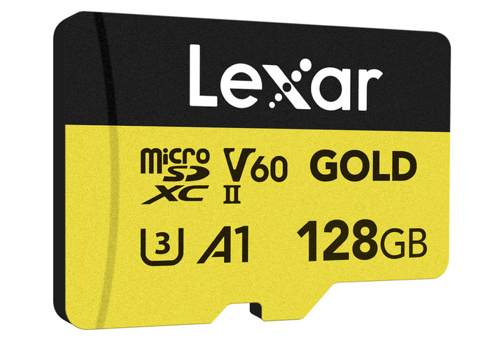 Lexar Professional MicroSDXC GOLD 128GB 100MB/s voorkant