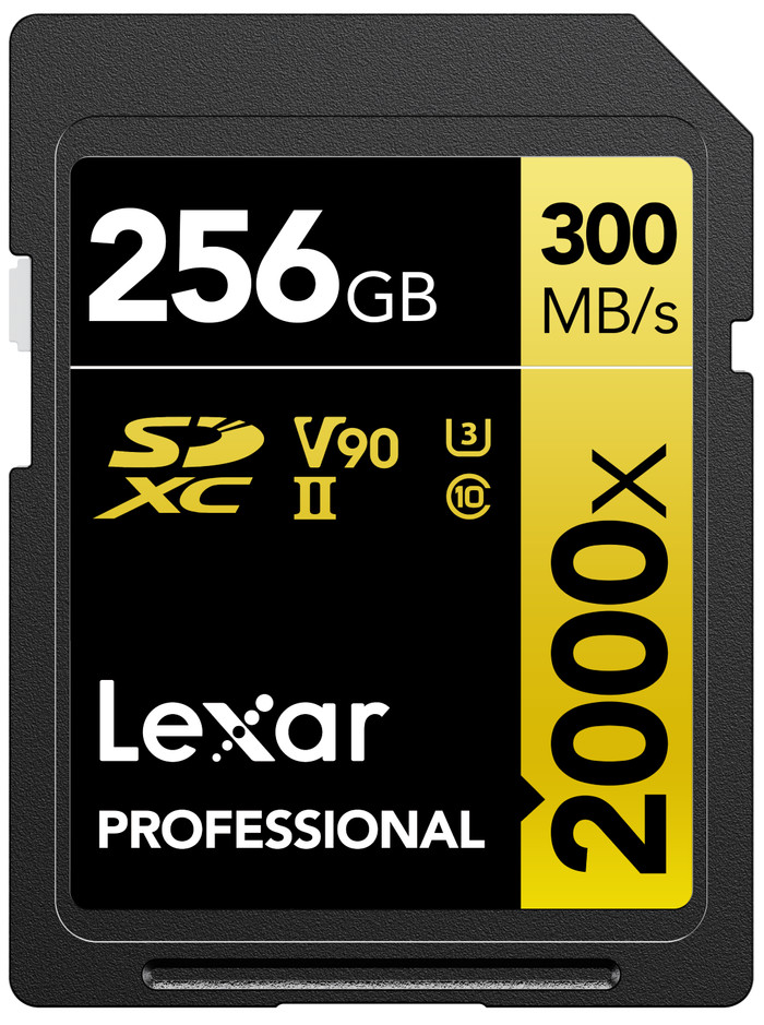 Lexar Professional SDXC 2000x GOLD 256GB 260MB/s Main Image