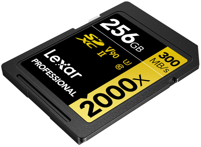 Lexar Professional SDXC 2000x GOLD 256GB 260MB/s voorkant