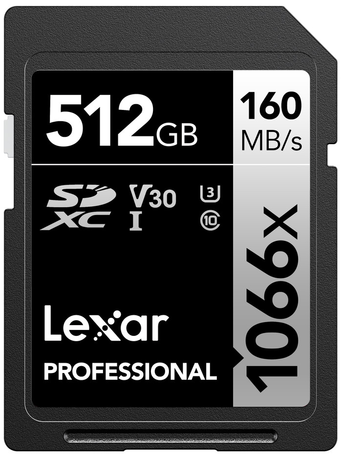 Lexar Professional SDXC 1066x SILVER 512GB 120MB/s Main Image