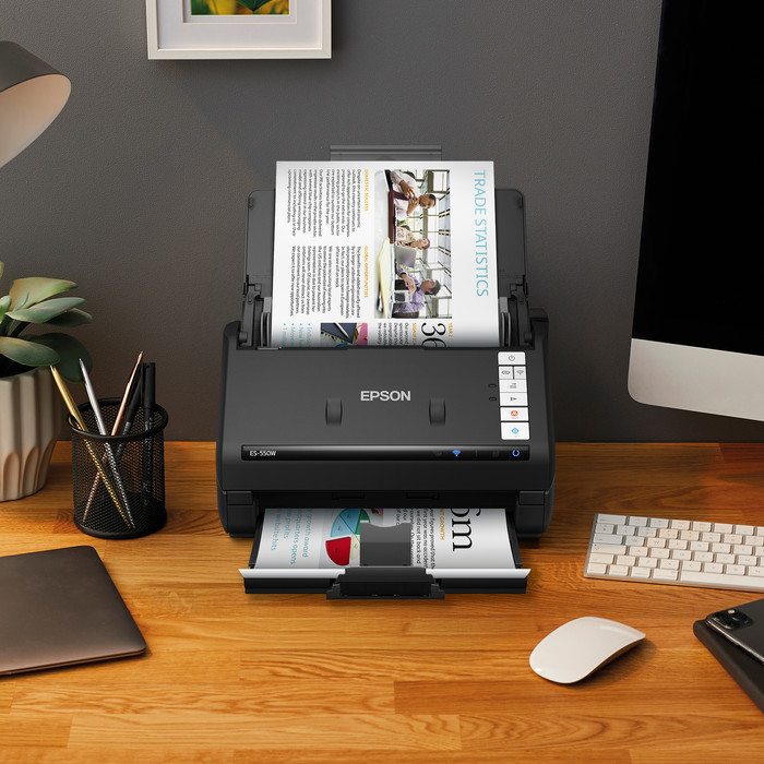 Epson WorkForce ES-550W product in gebruik