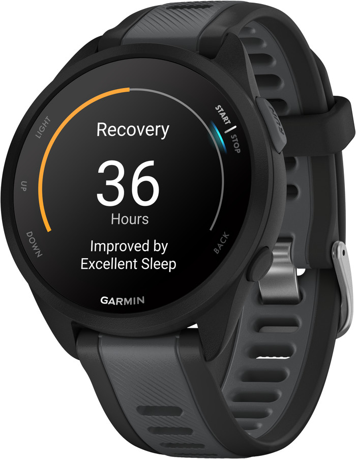 Garmin Forerunner 165 Zwart/Grijs rechterkant
