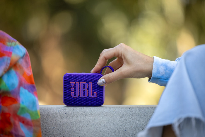 JBL Go 4 Purple product in use