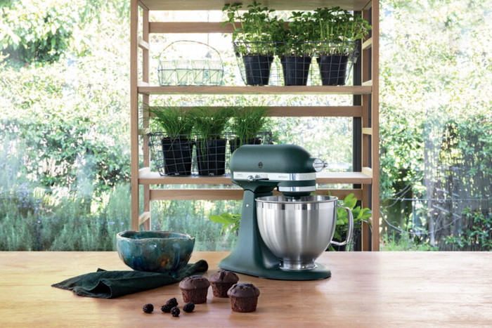 KitchenAid 5KSM185PSEPP Pebbled Palm product in gebruik