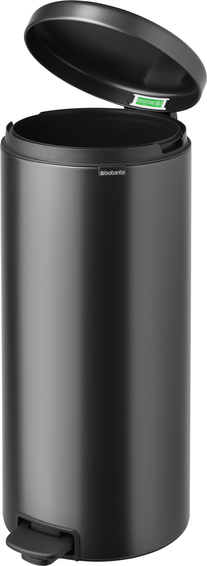 Brabantia NewIcon Pedaalemmer 30 Liter Confident Grey binnenkant