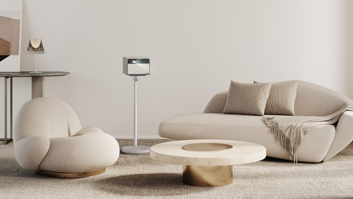 XGIMI Horizon Ultra + XGIMI Floor Stand Ultra product in gebruik