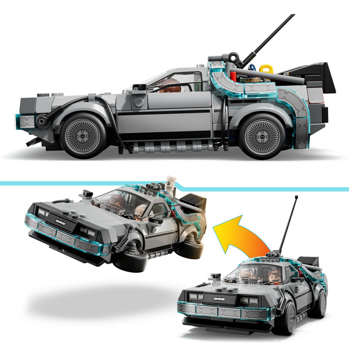 LEGO Speed Champions Tijdmachine uit Back to the Future 77256 product in gebruik