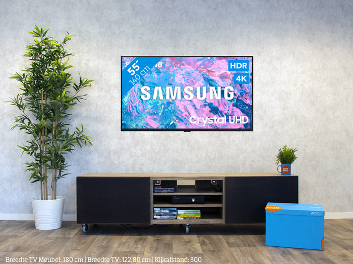 Samsung Crystal UHD 55CU7040 (2024) + Soundbar visual Coolblue 1