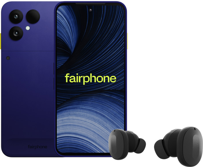 Fairphone 6+ 256GB Blauw 5G + Fairbuds Wireless Zwart Main Image