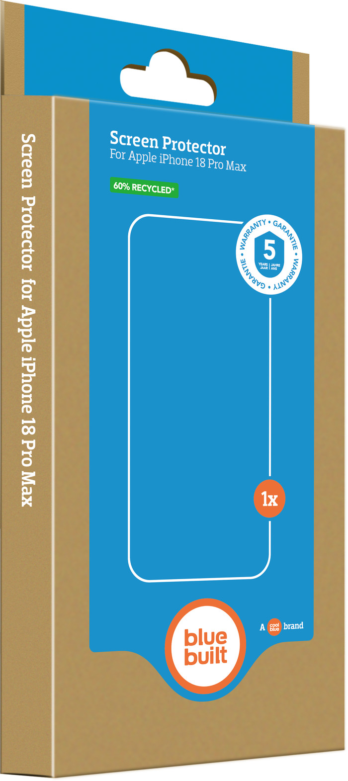 BlueBuilt iPhone 18 Pro Max Screenprotector Glas verpakking