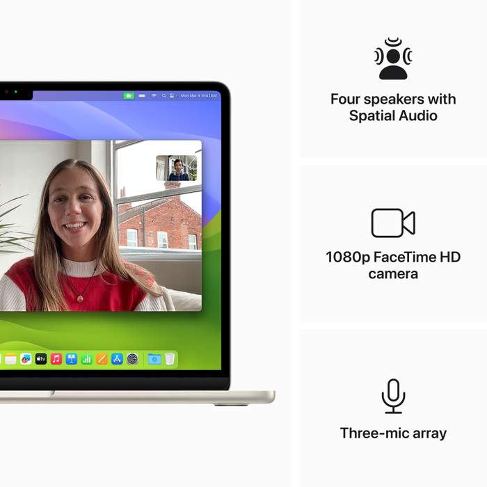 Apple MacBook Air 13 inches (2024) M3 (8-core CPU/10-core GPU) 24GB/512GB Starlight AZERTY visual supplier