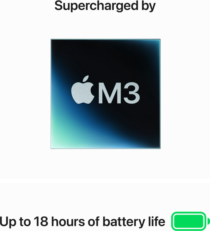 Apple MacBook Air 15 inches (2024) M3 (8-core CPU/10-core GPU) 8GB/512GB Midnight AZERTY visual supplier