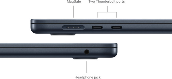 Apple MacBook Air 15 inches (2024) M3 (8-core CPU/10-core GPU) 8GB/512GB Midnight AZERTY visual supplier