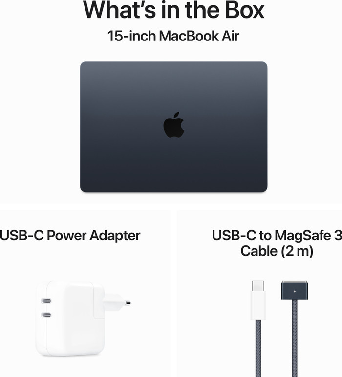 Apple MacBook Air 15 inches (2024) M3 (8-core CPU/10-core GPU) 8GB/512GB Midnight AZERTY visual supplier