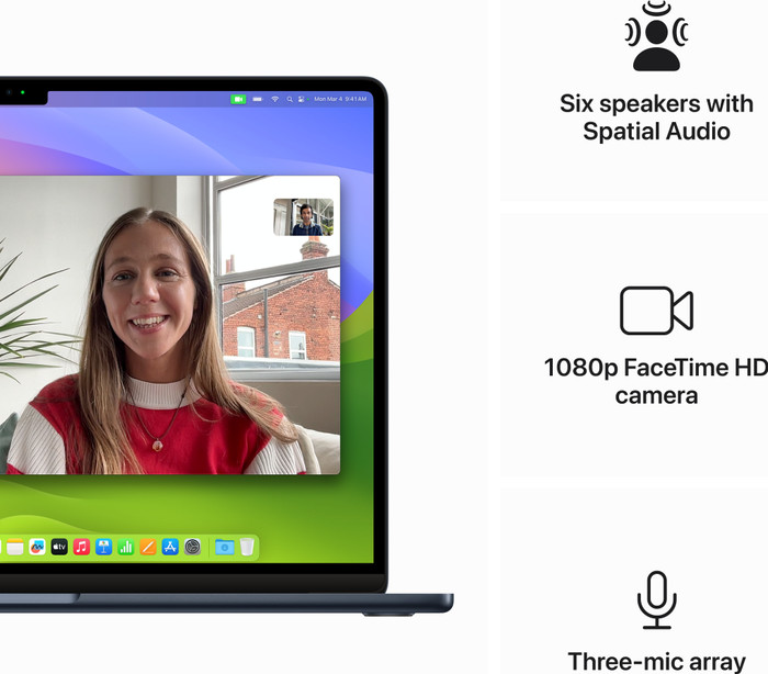 Apple MacBook Air 15 inches (2024) M3 (8-core CPU/10-core GPU) 8GB/512GB Midnight AZERTY visual supplier