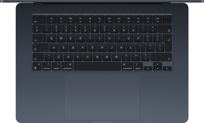 Apple MacBook Air 15 inches (2024) M3 (8-core CPU/10-core GPU) 8GB/512GB Midnight AZERTY top