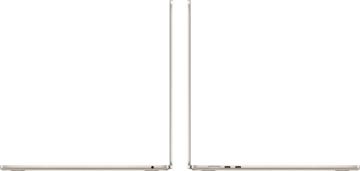 Apple MacBook Air 15 inches (2024) M3 (8-core CPU/10-core GPU) 16GB/512GB Starlight AZERTY left side