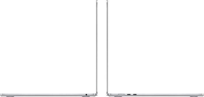 Apple MacBook Air 15 inch (2024) M3 (8 core CPU/10 core GPU) 16GB/512GB Zilver QWERTY rechterkant