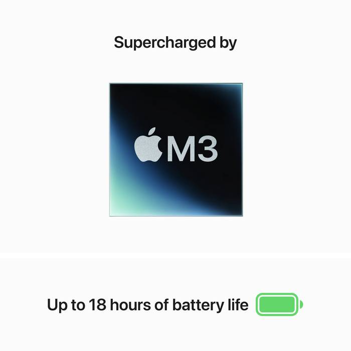 Apple MacBook Air 15 inch (2024) M3 (8 core CPU/10 core GPU) 16GB/512GB Zilver QWERTY visual leverancier