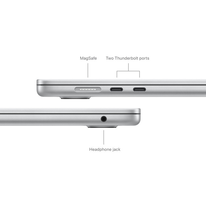 Apple MacBook Air 15 inch (2024) M3 (8 core CPU/10 core GPU) 16GB/512GB Zilver QWERTY visual leverancier