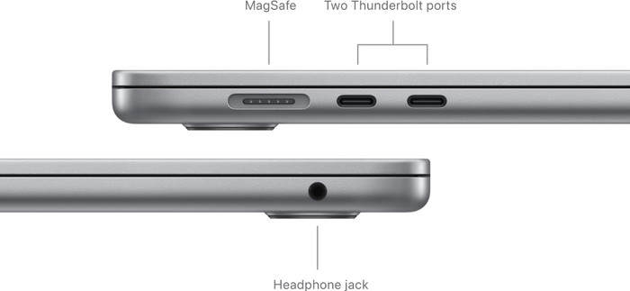 Apple MacBook Air 15 inches (2024) M3 (8-core CPU/10-core GPU) 16GB/512GB Space Gray AZERTY visual supplier