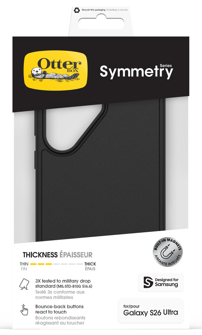 Otterbox Symmetry Samsung Galaxy S26 Ultra Back Cover met Magneet Zwart verpakking