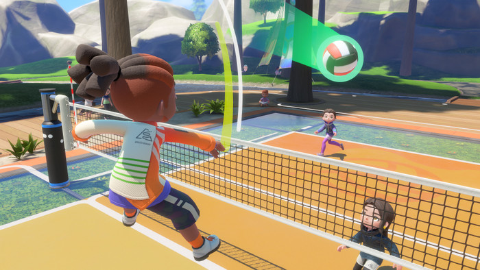 Nintendo Switch 2 + Nintendo Switch Sports Resort product in gebruik