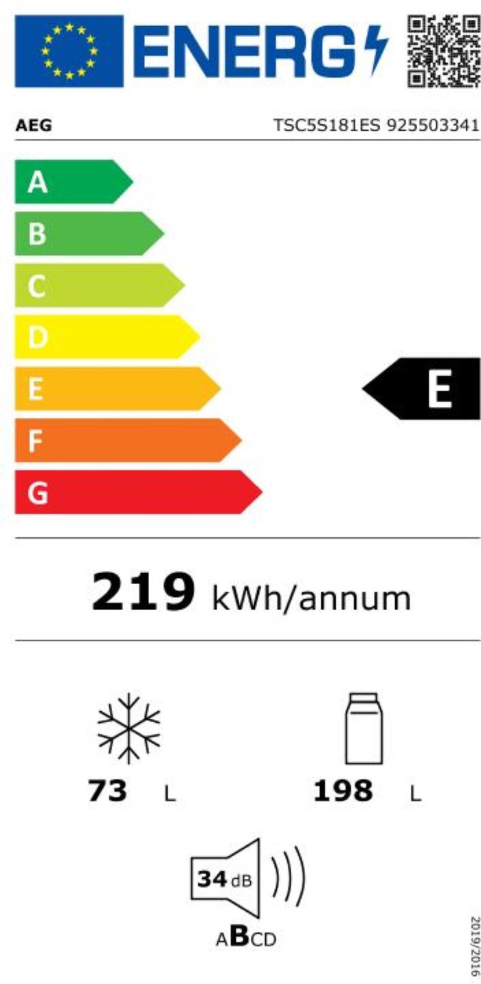 AEG TSC5S181ES energy label