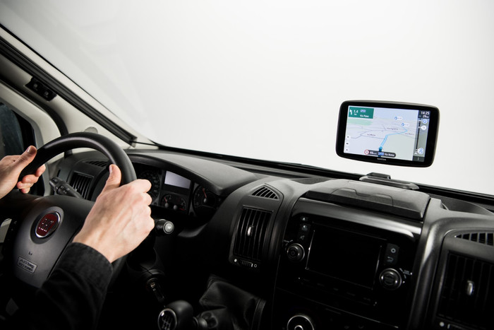 TomTom GO Camper Max World + Premium Pack product in use