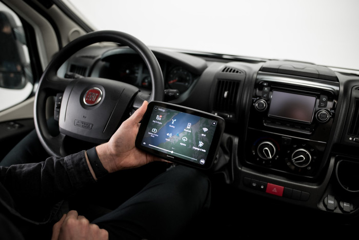 TomTom GO Camper Max World + Premium Pack product in use