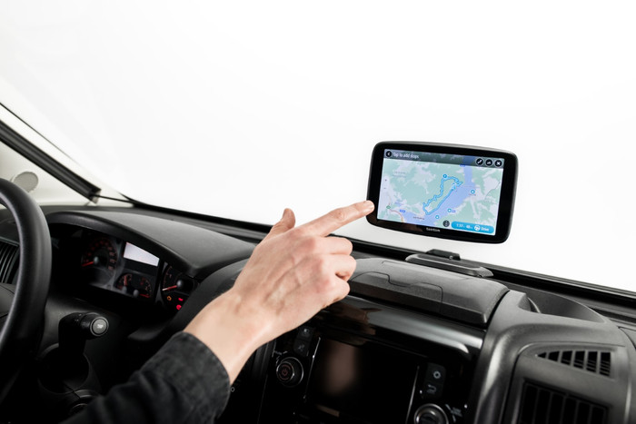 TomTom GO Camper Max World + Premium Pack product in use