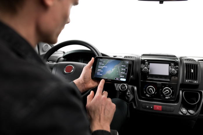 TomTom GO Camper Max World + Premium Pack product in use