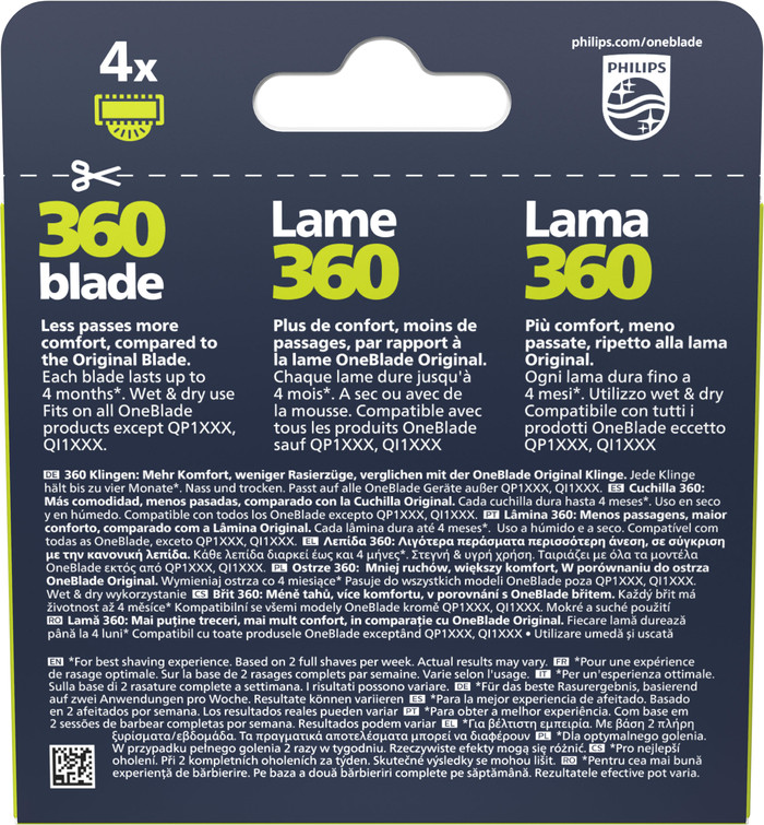 Philips OneBlade 360 Blade QP440/50 - 4-pack packaging