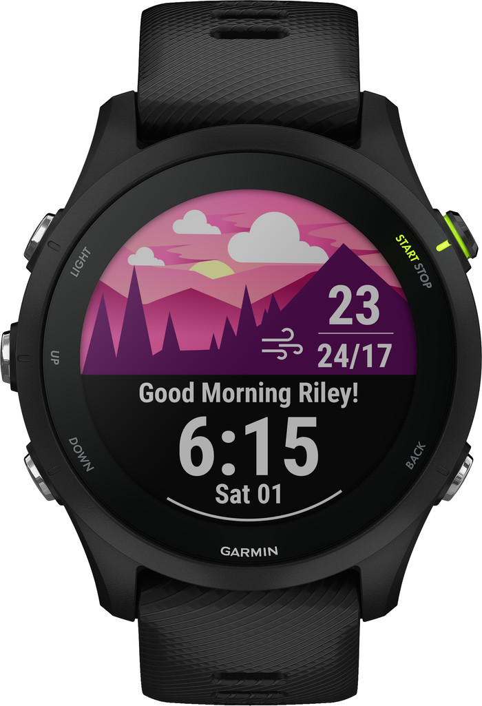 Garmin Forerunner 255 Music Zwart voorkant