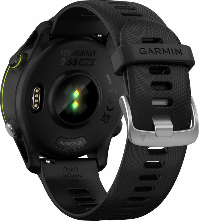 Garmin Forerunner 255 Music Zwart achterkant