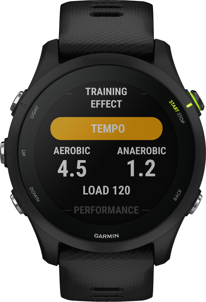 Garmin Forerunner 255 Music Zwart voorkant