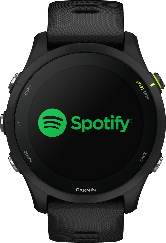 Garmin Forerunner 255 Music Zwart voorkant
