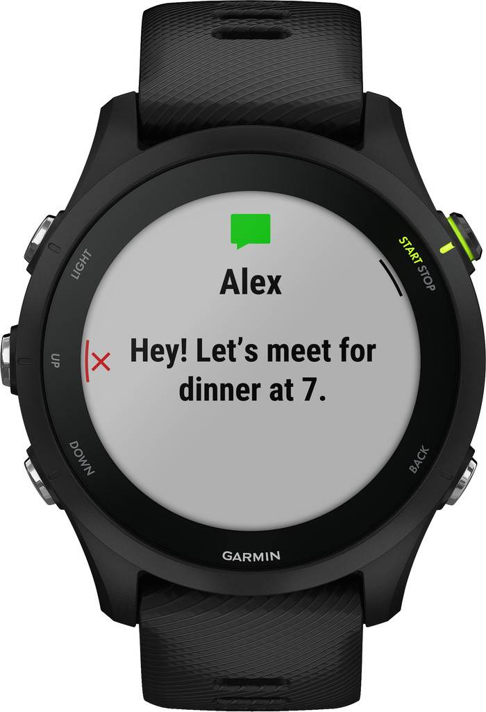 Garmin Forerunner 255 Music Zwart voorkant