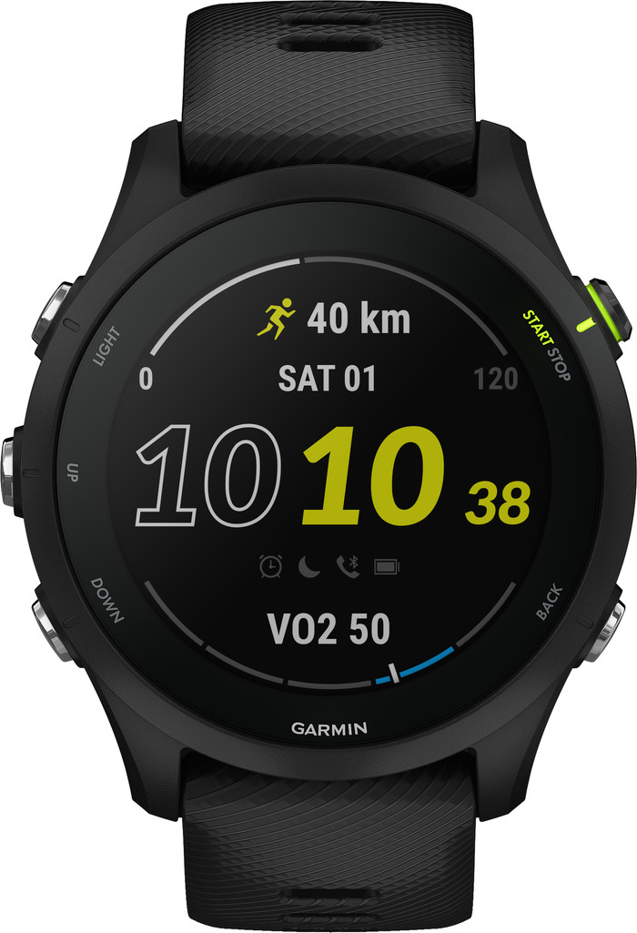 Garmin Forerunner 255 Music Zwart voorkant