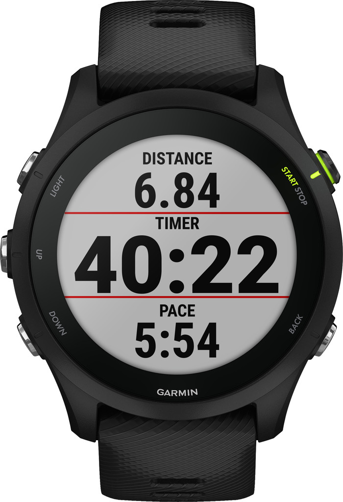 Garmin Forerunner 255 Music Zwart voorkant