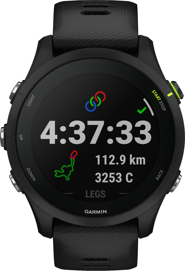 Garmin Forerunner 255 Music Zwart voorkant
