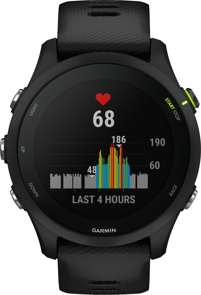 Garmin Forerunner 255 Music Zwart voorkant
