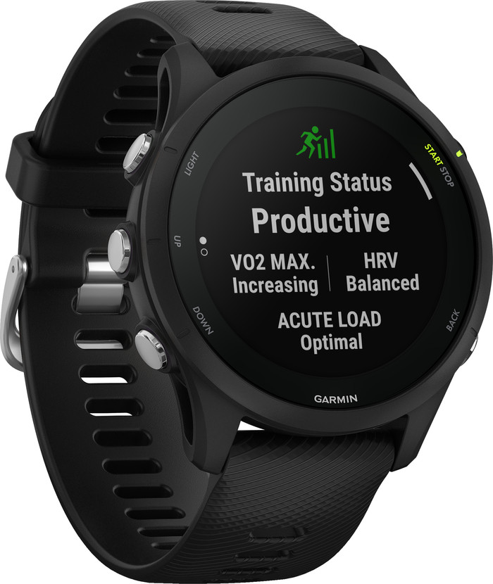 Garmin Forerunner 255 Music Zwart rechterkant